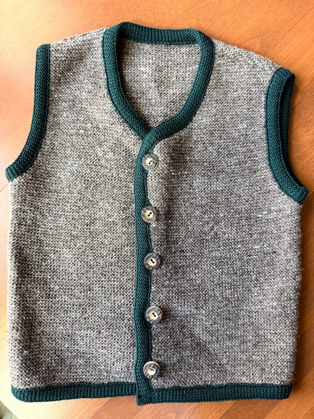 Austrian Knitted Wool Trachten Vest